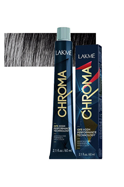 LAKMÉ لاكمي صبغة شعر دائمة خالية من الامونيا كروما 1/00 بلاك نيجرو نوير 2.1 ا...