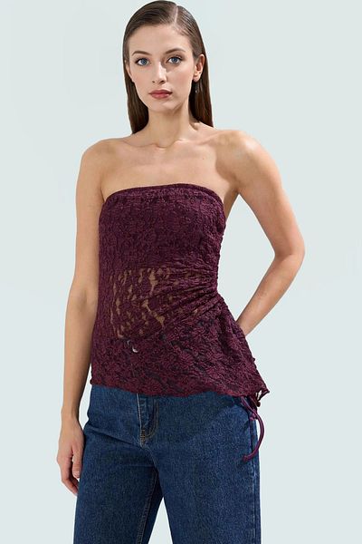 PayBuy Strapless Lace Blouse Fitted Mold Summer Stylish Evening Dress Quality Craftsmanship Long Lasting
