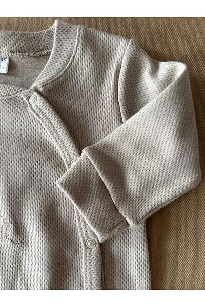 EM&FA TEKSTİL Embroidered Cotton Baby Jumpsuit