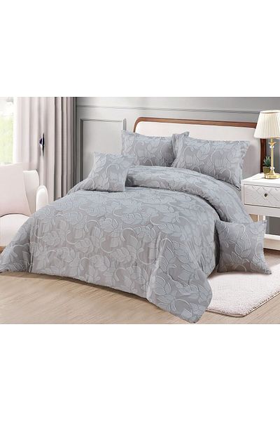 Moon Luxury 6-piece royal double bed sheet with a pattern to add beauty and elegance to your room. Quilt size 250x230 cm.