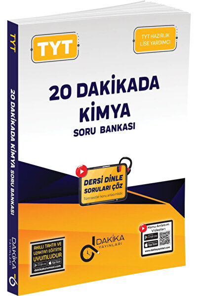 Dakika Yayınları TYT 20 DAKİKADA KİMYA SORU BANKASI