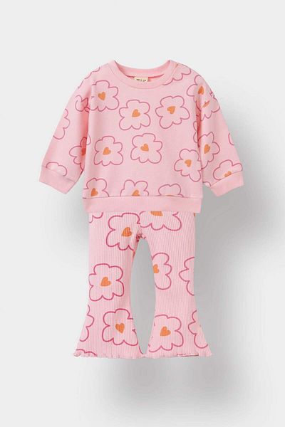 DeFacto Baby Girl 2 Piece Set Floral Sweatshirt Spanish Leggings F0514A525Au
