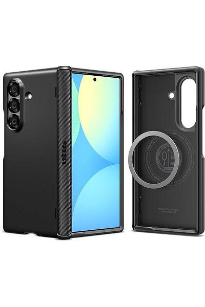 Spigen Slim Armor Pro MagFit for Samsung Galaxy Z Fold 7 case cover (2025) Hinge Coverage - Black