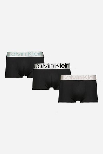 Calvin Klein , Set of Low-Rise Boxers - 3 Pairs, Black, Dark Black, Size L