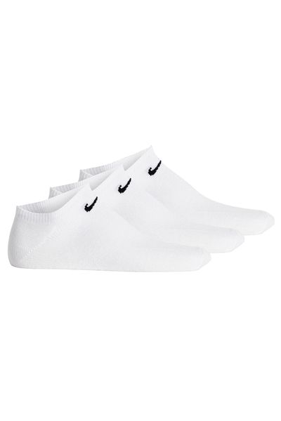Nike Unisex Ankle Socks Set - 3 Pairs, White, Size 39-43