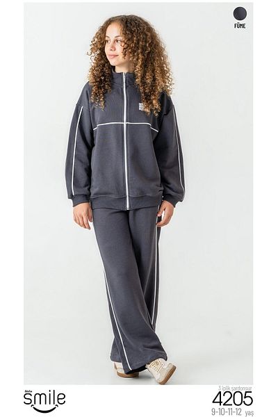 RAPAPA Girls' 3 Thread Shardonsuz Bottom Top Set Tracksuit Set 4205F