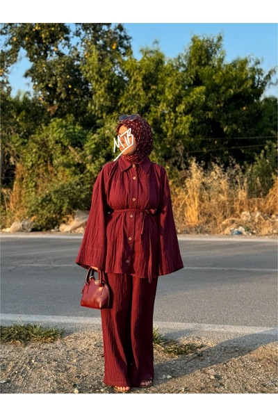 Mina Terzi&Butik Muslin Shirt Pants Double Set