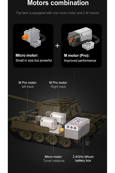 cada Master C61073W Building Block Tank - Panther Tank 1943