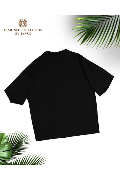 JANSO GROUP -Women's Cotton Printed 1% Short Sleeve Tshirt Oversize Large Size