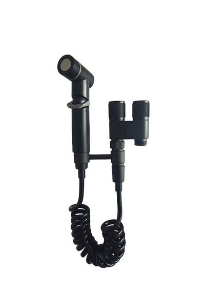 HAWIRE Double shower, toilet and bidet mixer with 1.2m flexible spiral hose, accessories included.