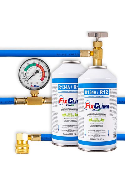 FixCla KIT DE UMPLERE AER CONDIȚIONAT CU AGENT FRIGORIFIC R134A 2X GAZ