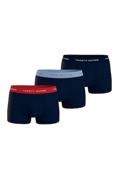 Tommy Hilfiger , Set of boxers with logo waistband - 3 pairs, Red, Dark Blue, M