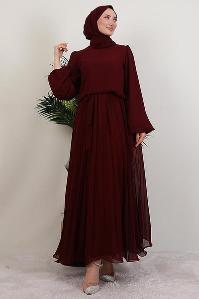 GİYZAMİLA Φόρεμα Umra Chiffon Μπορντό