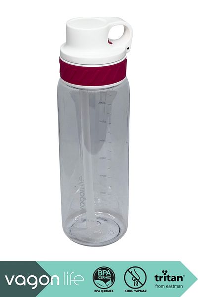 Vagonlife 800ml New Collection Tritan Water Bottle with Straw/Without Straw Use Transparent Body