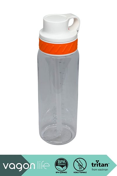 Vagonlife 800ml New Collection Tritan Water Bottle with Straw/Without Straw Use Transparent Body