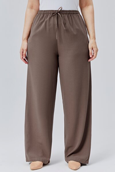 Symirna Linen Viscose Loose Fit Women's Trousers