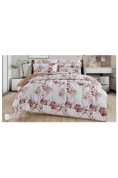Mark Double bed sheet with a floral pattern, reversible design, to give you a refreshing summer with microfiber materials, size 220*240 cm