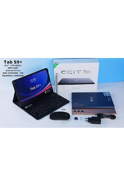 CCIT S19 Pro 5G Tablet, 10.8-inch screen, 16GB RAM, 1TB storage, 10,000mAh battery, with keyboard and mouse