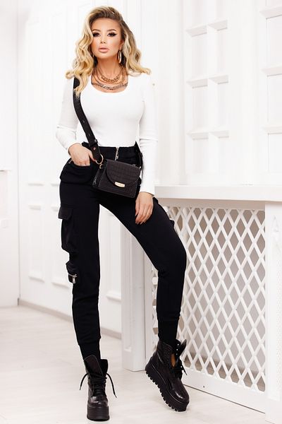 Atmosphere Fashion White casual tetra blouse with long sleeves