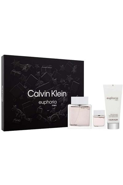 Calvin Klein Calvin Klein Euphoria Men Set – EDT 100ml + Travel EDT 15ml + After Shave Balm 100ml, Gift for Him