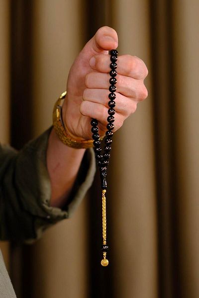 dergah tesbih Original Gold Design Bureaucrat Wrist Length Erzurum Oltu Stone Prayer Beads