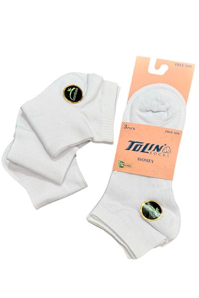 TOLIN Γυναικείο Σετ 3 τεμαχίων Bamboo Booties Κάλτσες 20538