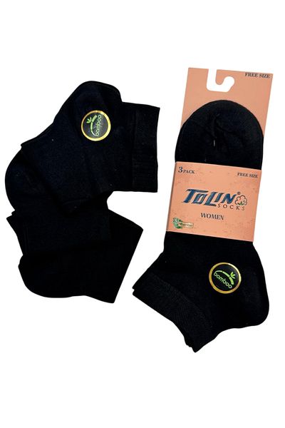 TOLIN Women's 3-Piece Bamboo Booties Socks Set 20538