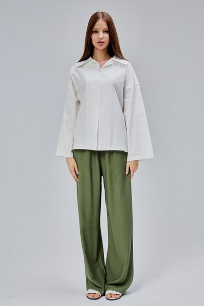 Bolivente Ecru Oversize Poplin Shirt