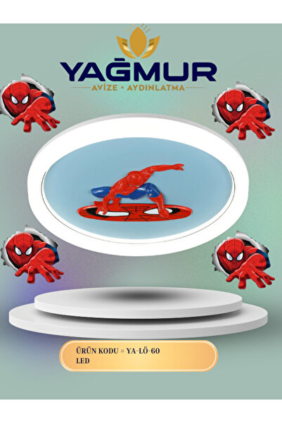 YAĞMUR AVİZE AYDINLATMA 60 CM LEDLİ ÖRÜMCEK ADAM 4 MODLU LEDLİ AVİZE