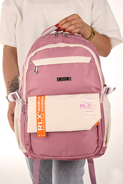 Fiyaka Rlx-2059 School Backpack Student Daily Travel Holiday Sports Walking Trip Purple