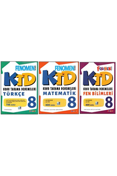 Fenomen Yayıncılık FENOMEN 8.SINIF TÜRKÇE KONU TARAMA DENEMESİ+KTD MATEMATİK+...