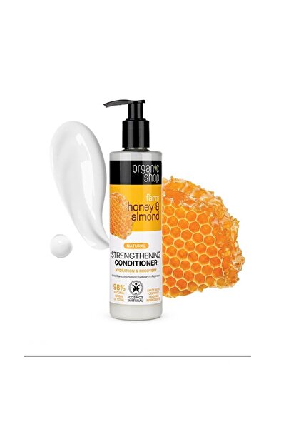 organic shop اورجانيك شوب بلسم العسل واللوز لشعر صحي وقوي 280 مل