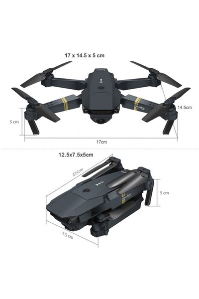 Tastech ÇİFT BATARYALI ÇİFT KAMERALI DRONE UZAKTAN KUMANDALI APP DESTEKLİ PERVANE KORUMALIKLI QUADCOPTER