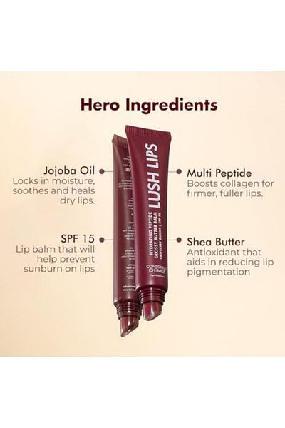 CONSCIOUS CHEMIST ® Peptide Lip Balm - Lush Lips with SPF15 | 15g | Raspberry Gummy