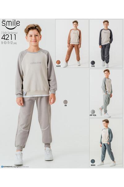 RAPAPA Boy's 3 thread set without raised bottom top set 4211g