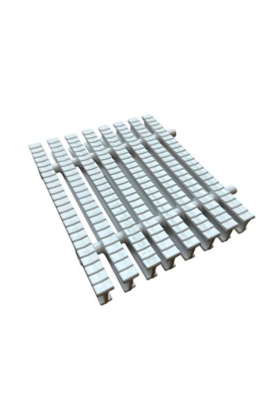 Havuz Savak Izgarası Çift Geçmeli Kaymaz Dayanıklı Drenaj Su Tahliye Kolay Montaj (25cm) 10 Metre