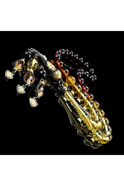 TESBİHCİBABA Color Drainage Custom Made Drop Amber Prayer Beads