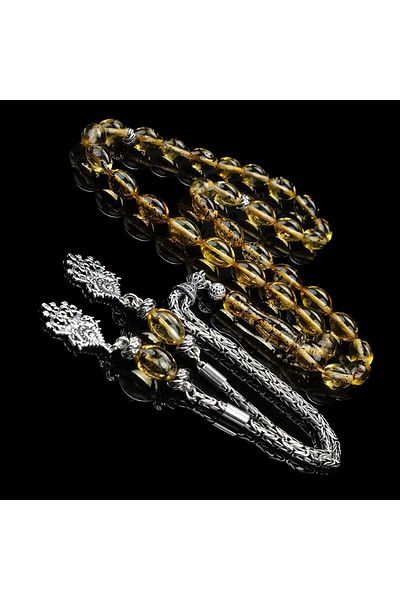 TESBİHCİBABA Sancak Tassel Beyzi Cut Drop Amber Prayer Beads