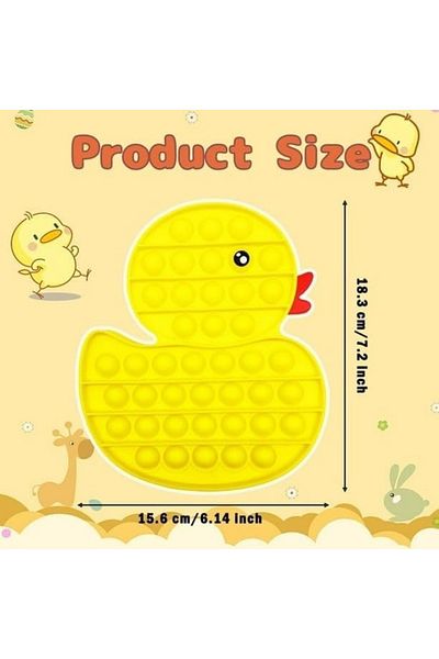 Generic Push Pop Bubble Fidget Sensory Toy - for Autism, Stress, Anxiety - Kids and Adults (Duck)