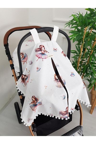 ilkimbebe Fairy Girl Pompom Baby Stroller Cover