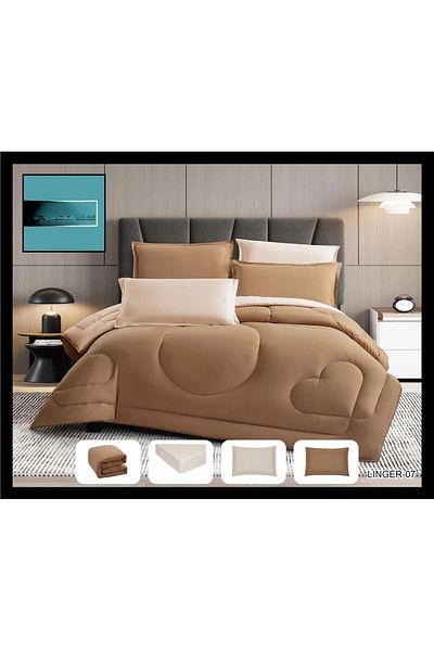 shedoes Double bed sheet set with a reversible hotel theme to add beauty to your room decor. Duvet size: 260x240 cm