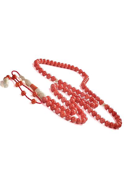 TESBİHCİBABA High-End 99 Lime Cut Coral Prayer Rosary