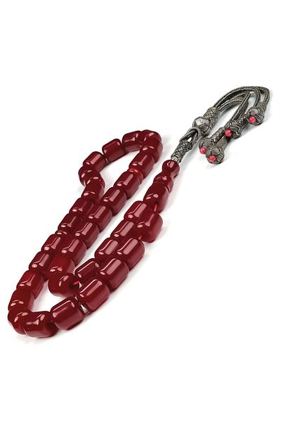 TESBİHCİBABA Kazaziye Design Capsule Squeeze Amber Prayer Beads