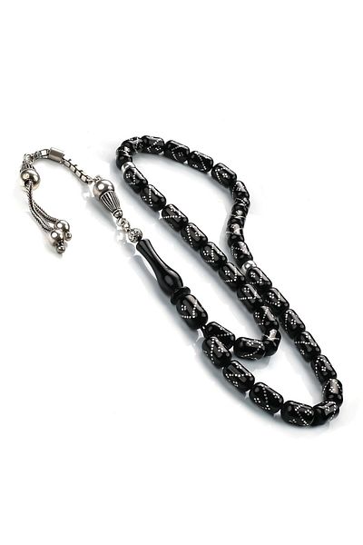 TESBİHCİBABA Capsule Cut Dot Processing Erzurum Oltu Stone Prayer Beads