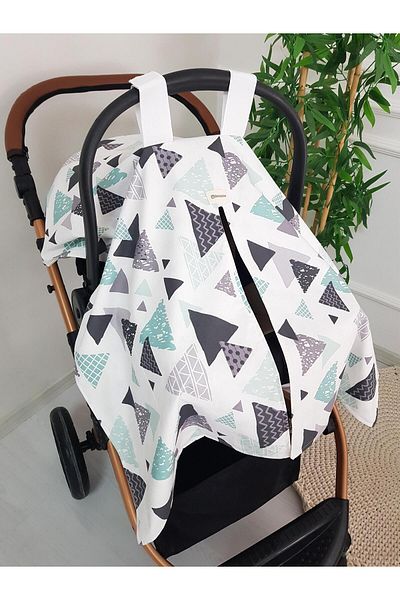 ilkimbebe Geometric, Starry Double Sided Baby Stroller Cover
