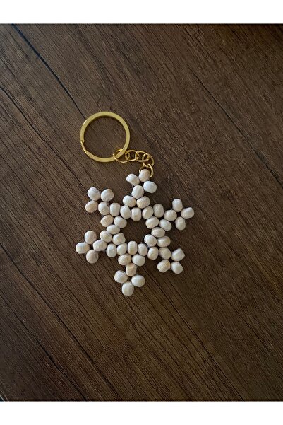 Gunwood Ahşap Kar Tanesi Anahtarlık |Yıldız Anahtarlık