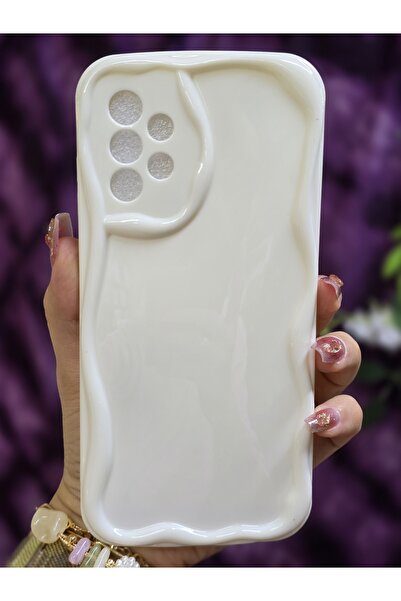 Magic Ring حافظة هاتف بيضاء متوافقة مع هاتف Samsung Galaxy A72 ذات حواف مموجة...