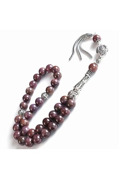 TESBİHCİBABA Silver Design Certified Ruby Prayer Beads
