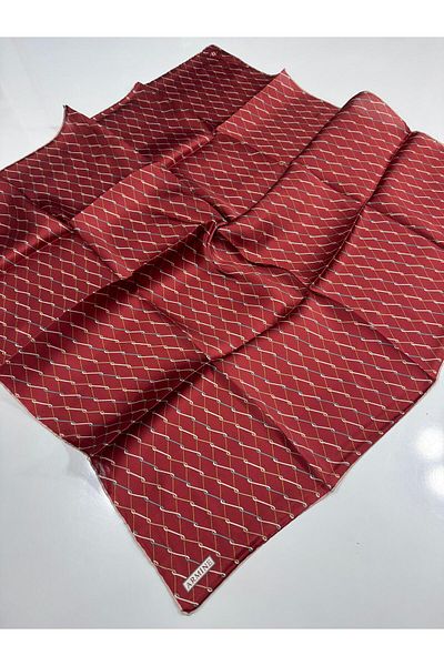 Armine Silk Scarf 2024 Summer - 9152-80 Burgundy Twill