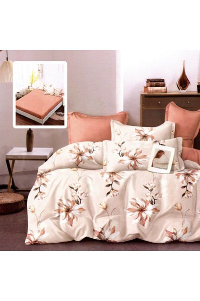 NufJoy Fine Cotton Linen 6 pieces Fitted sheet for mattress 160x200 cm or 180x200 cm